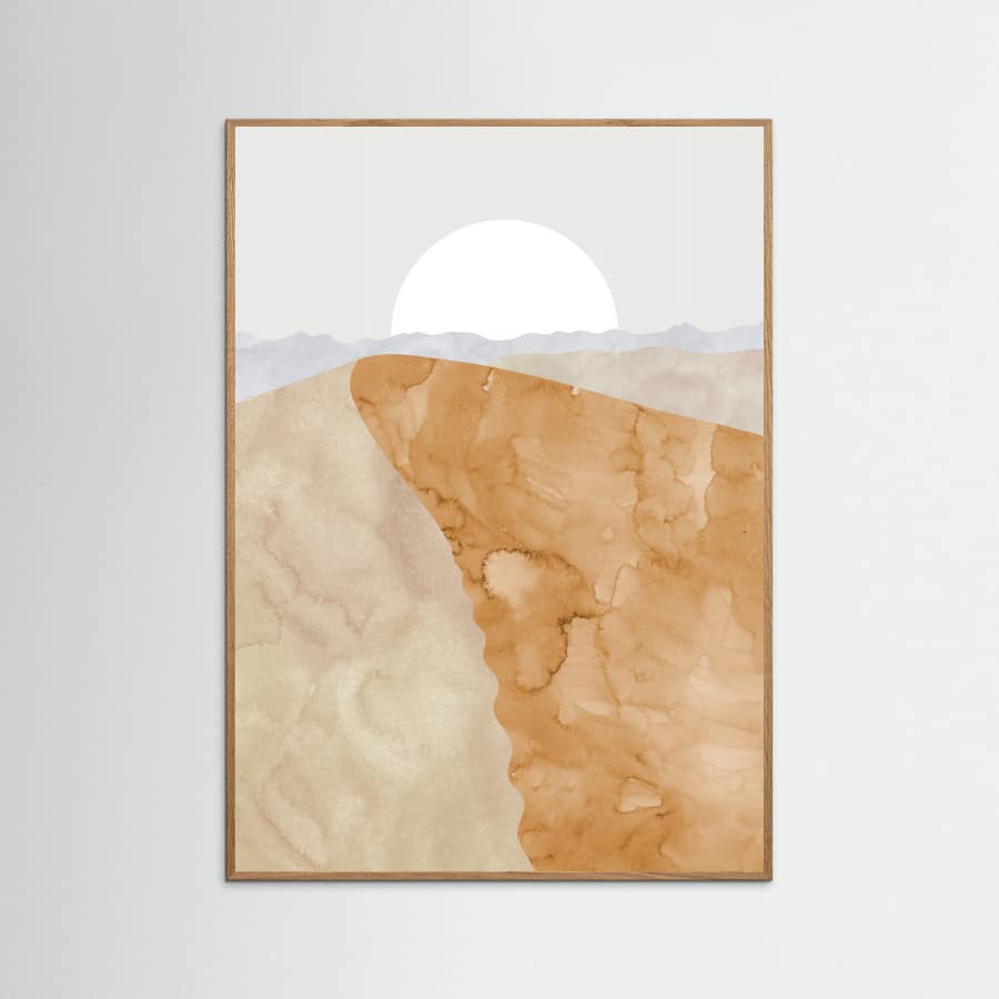 Sand dune and moon Poster – poster and art print