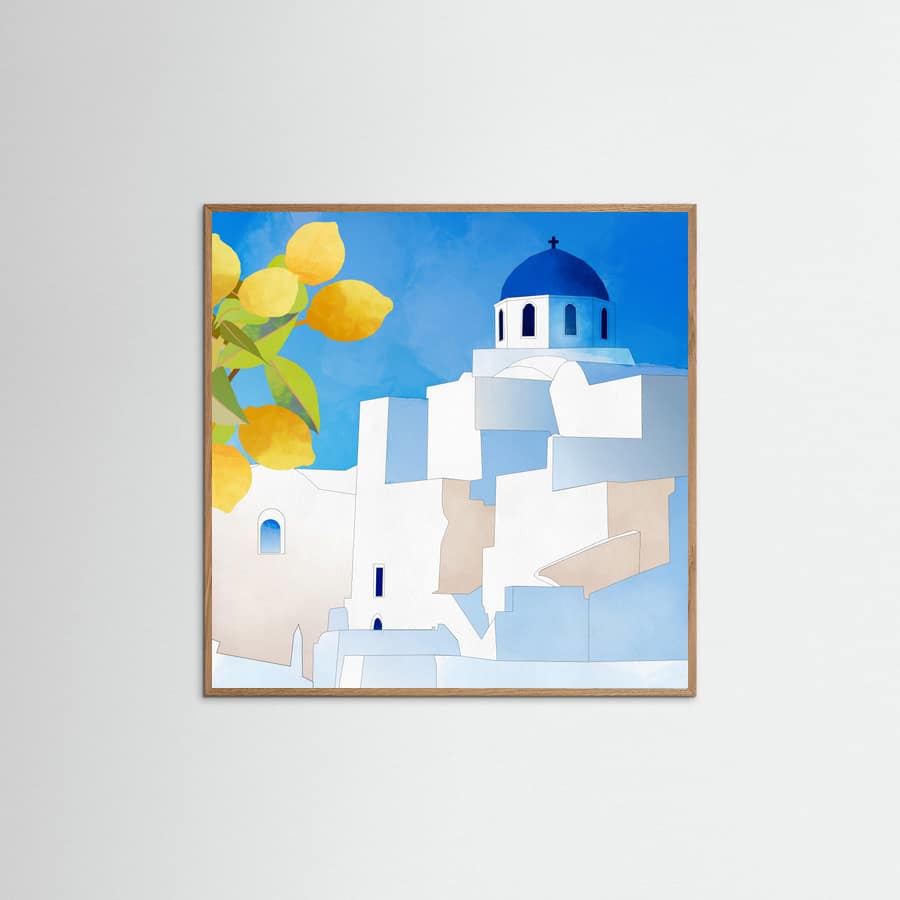 Santorini Neu Poster – poster and art print
