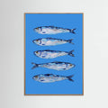 Poster Sardines on Blue – poster e stampa artistica