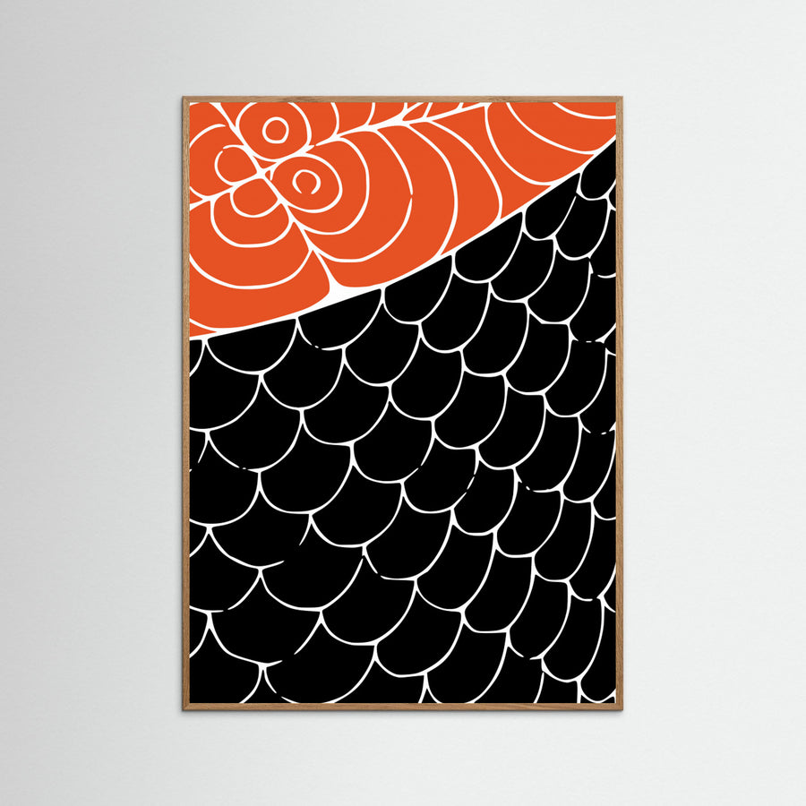 Sashimi Red and Black Poster