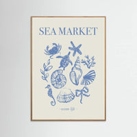 Oak Nature Sea Market Blue Artprint Poster