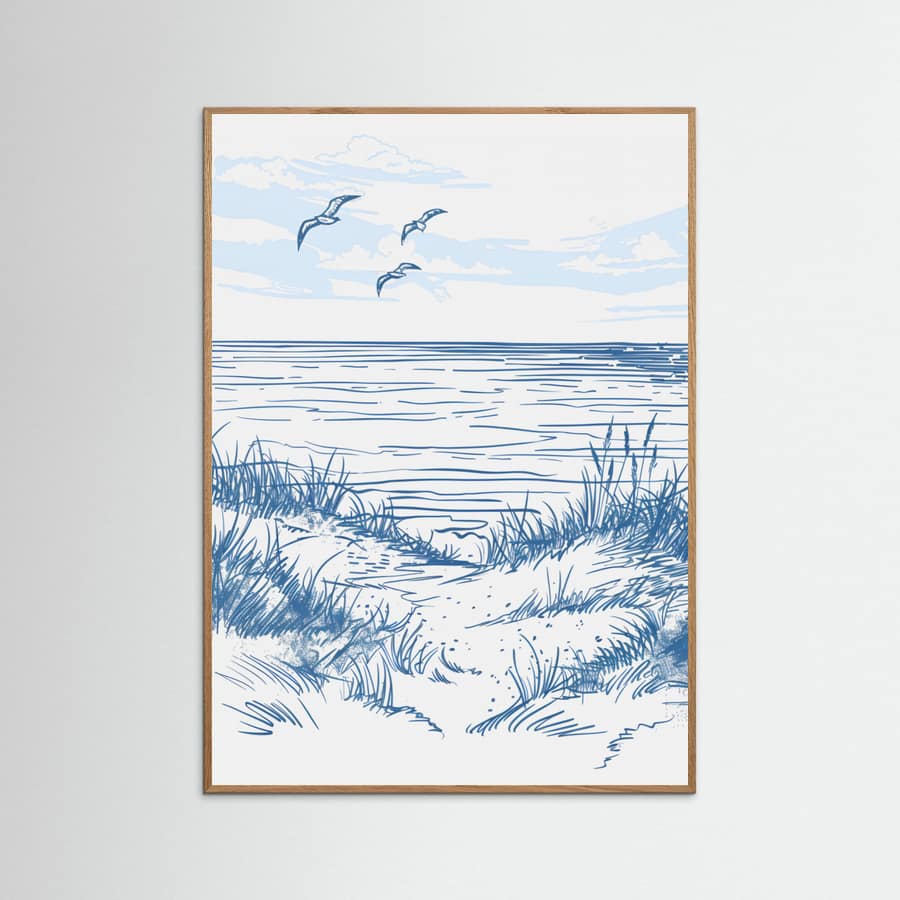Seascape Sketch Poster
