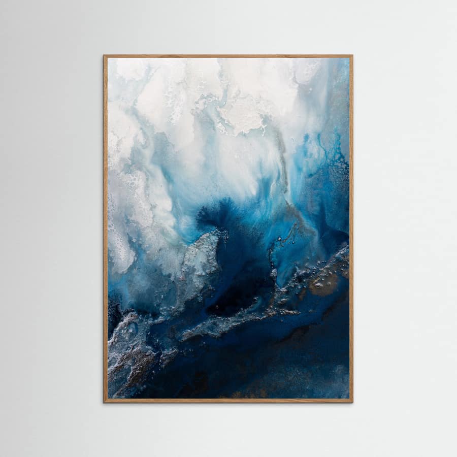 Seascape abstraction - Blue Waters Poster