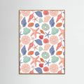 Seashells and Starfish - White Poster – poster and art print