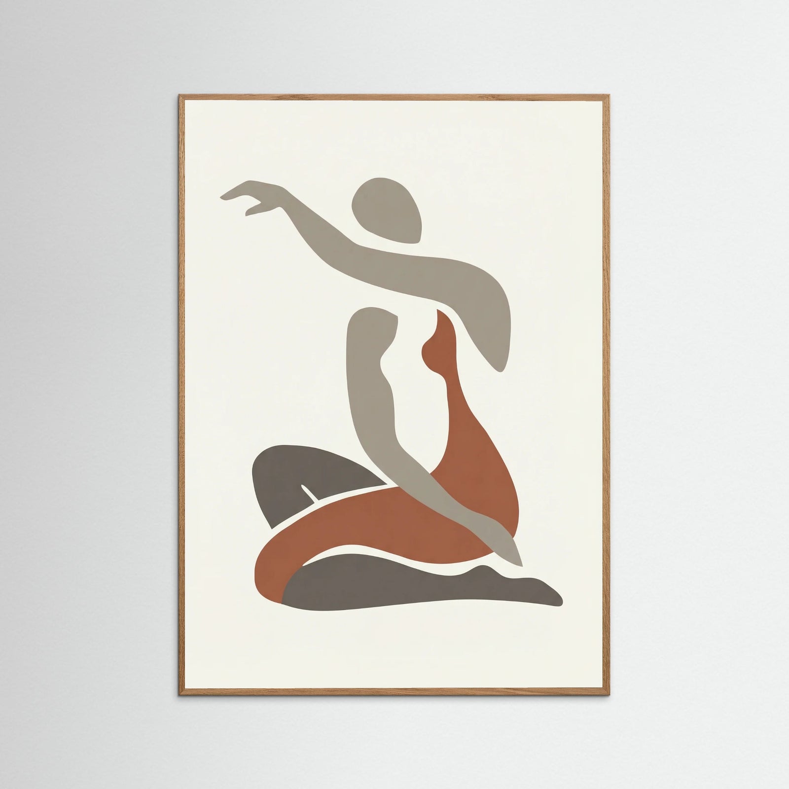 Oak Nature Seated Nude
