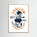 Oak Nature Shallow Whiskey & Records Dive Bar Music Mermaid Poster