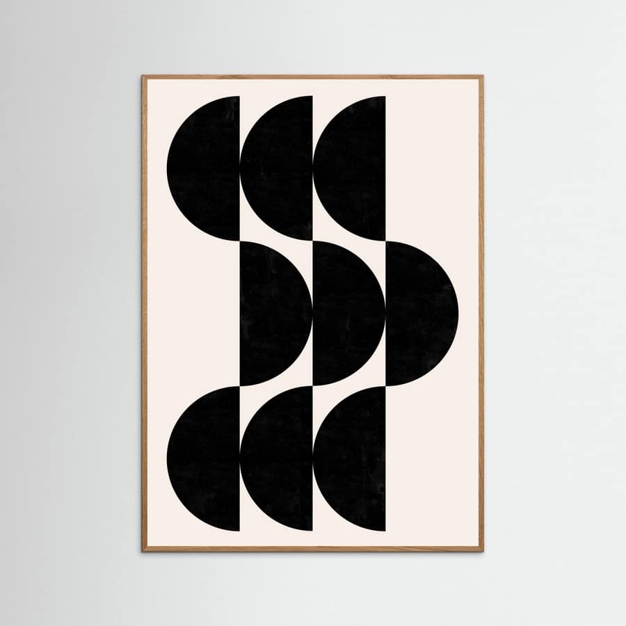 Poster Shape By Cats and Dotz  30 X 42 Inches Textured Black