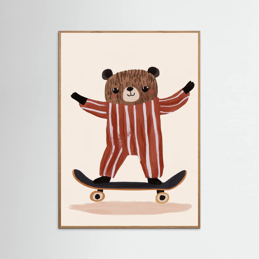 Skatingteddy Poster