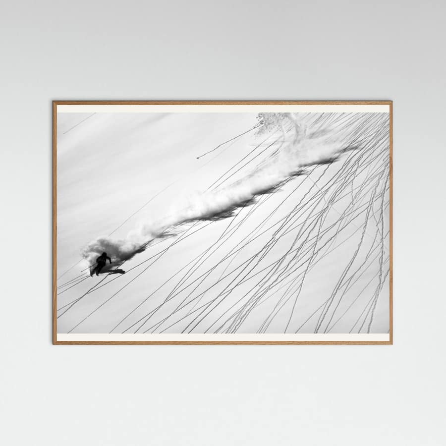 Plakat Skiing Powder