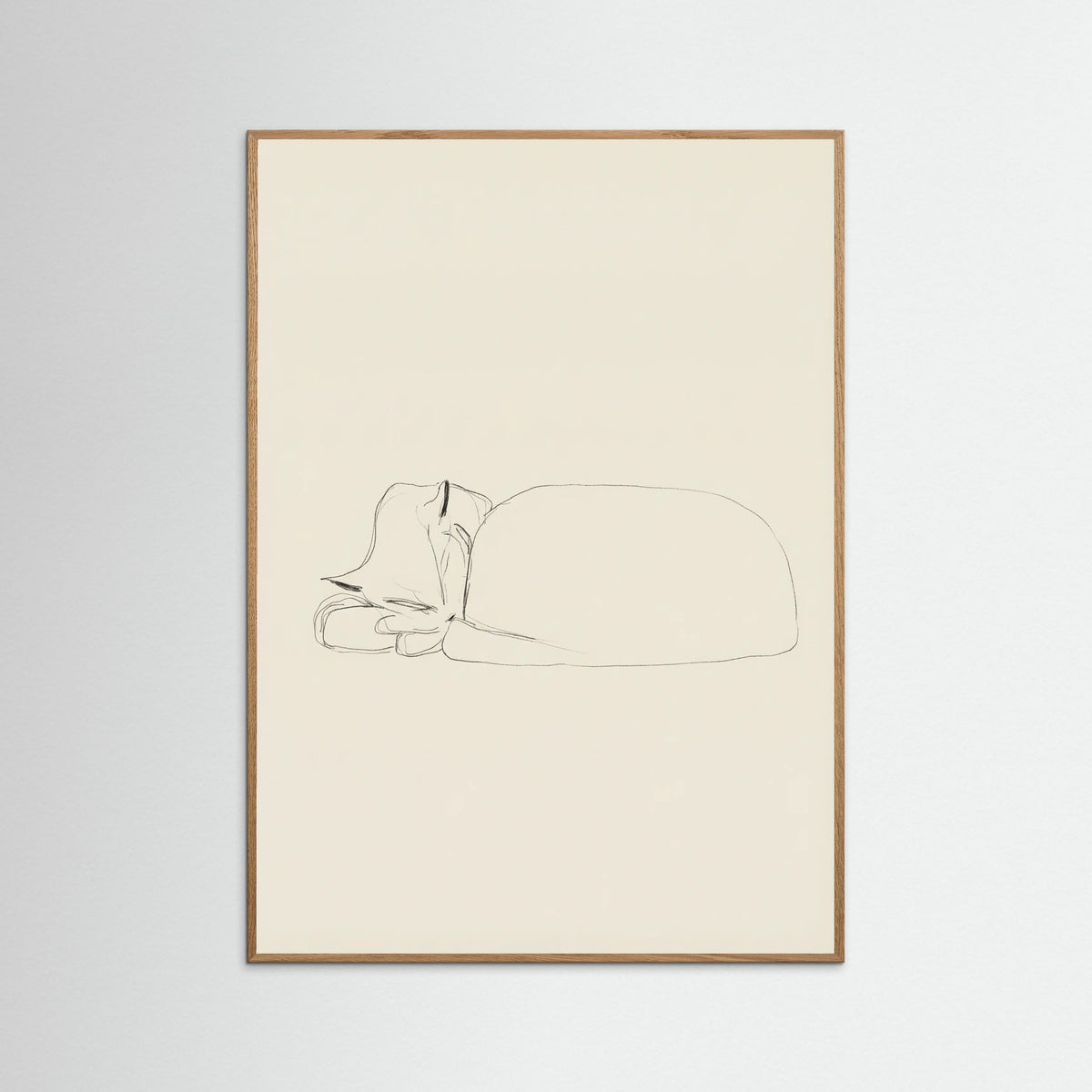 Oak Nature Slumbering Feline Grace