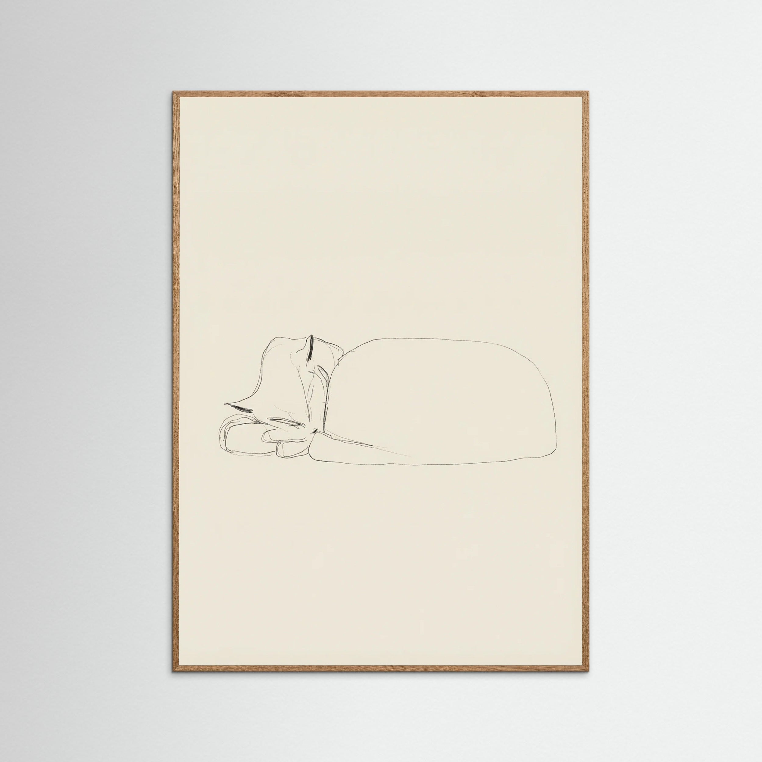 Oak Nature Slumbering Feline Grace
