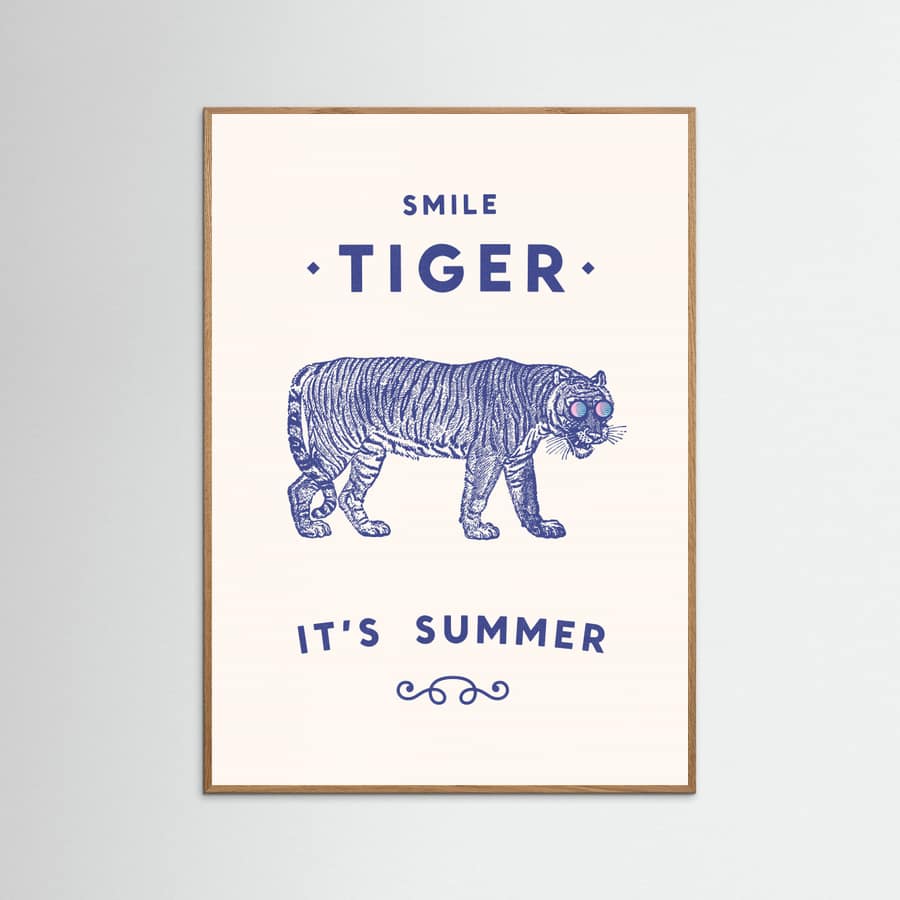 Póster Smile Tiger – póster e impresión artística