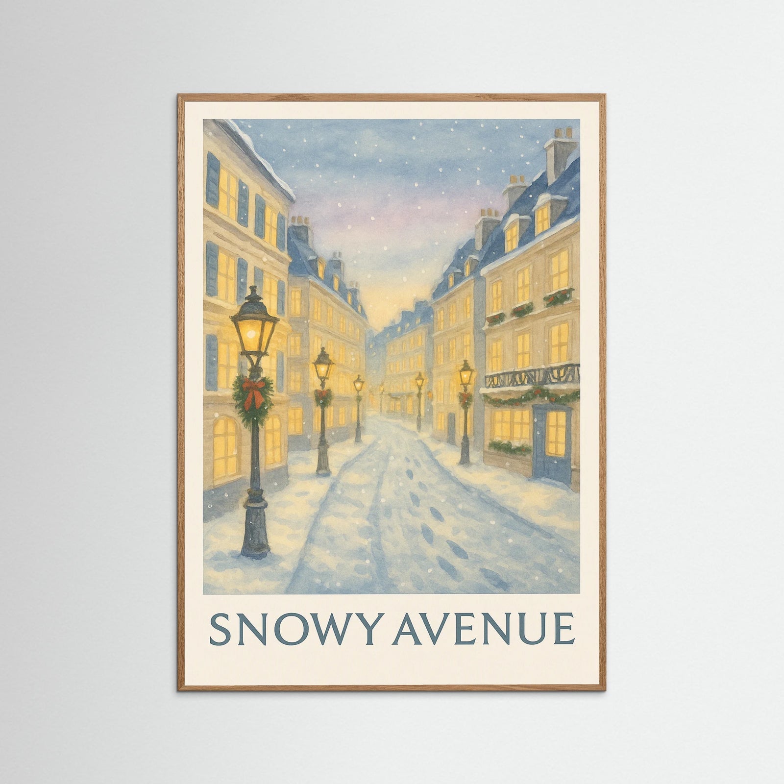 Oak Nature Snowy Avenue