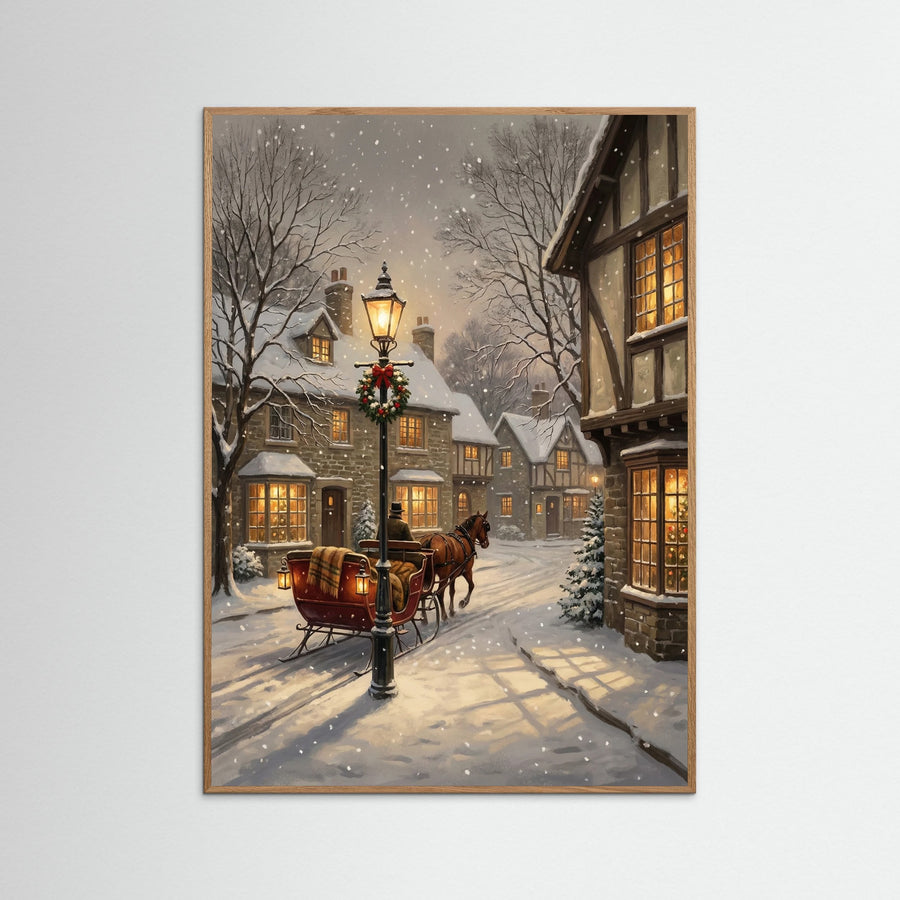 Snowy City Evening