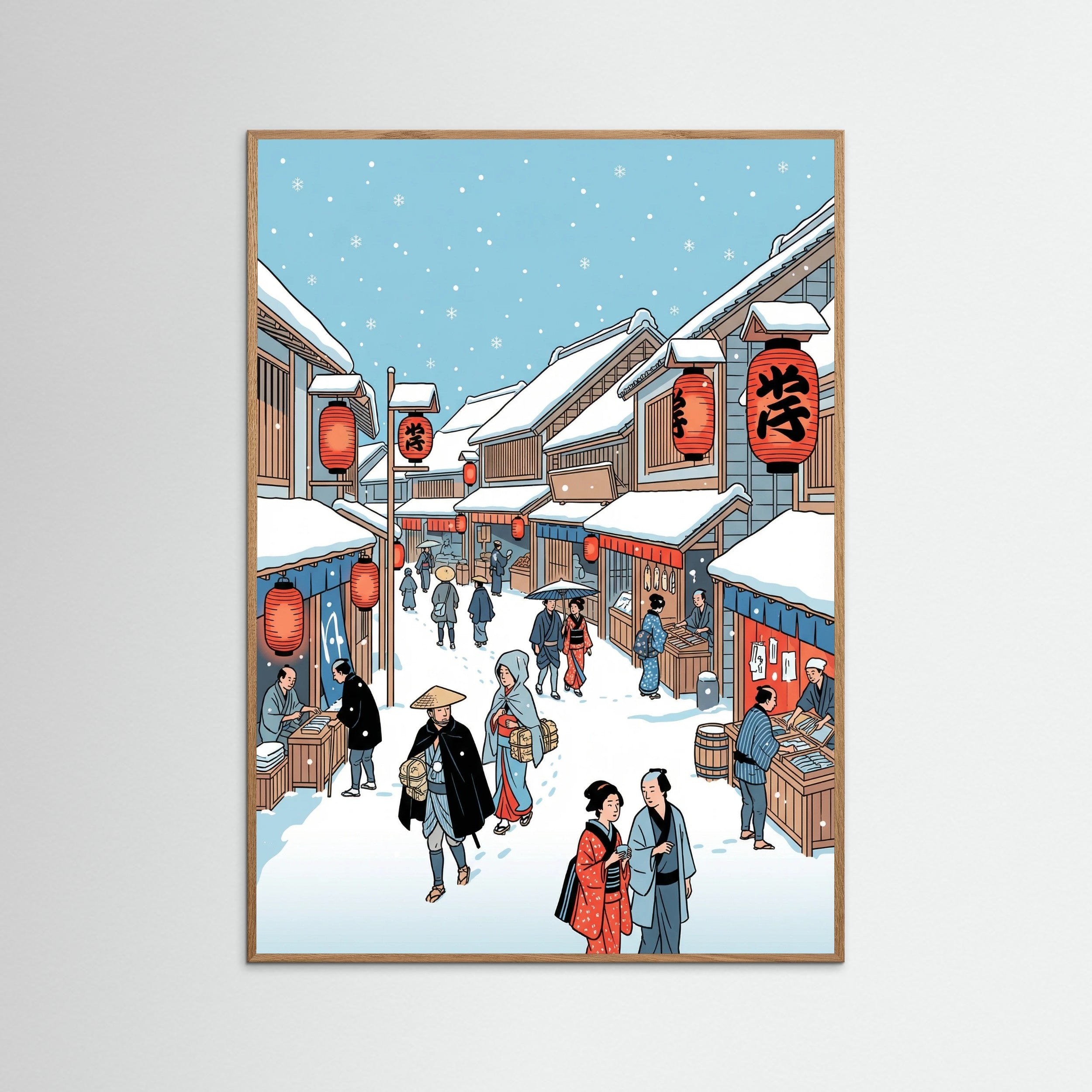Oak Nature Snowy Red Shrine