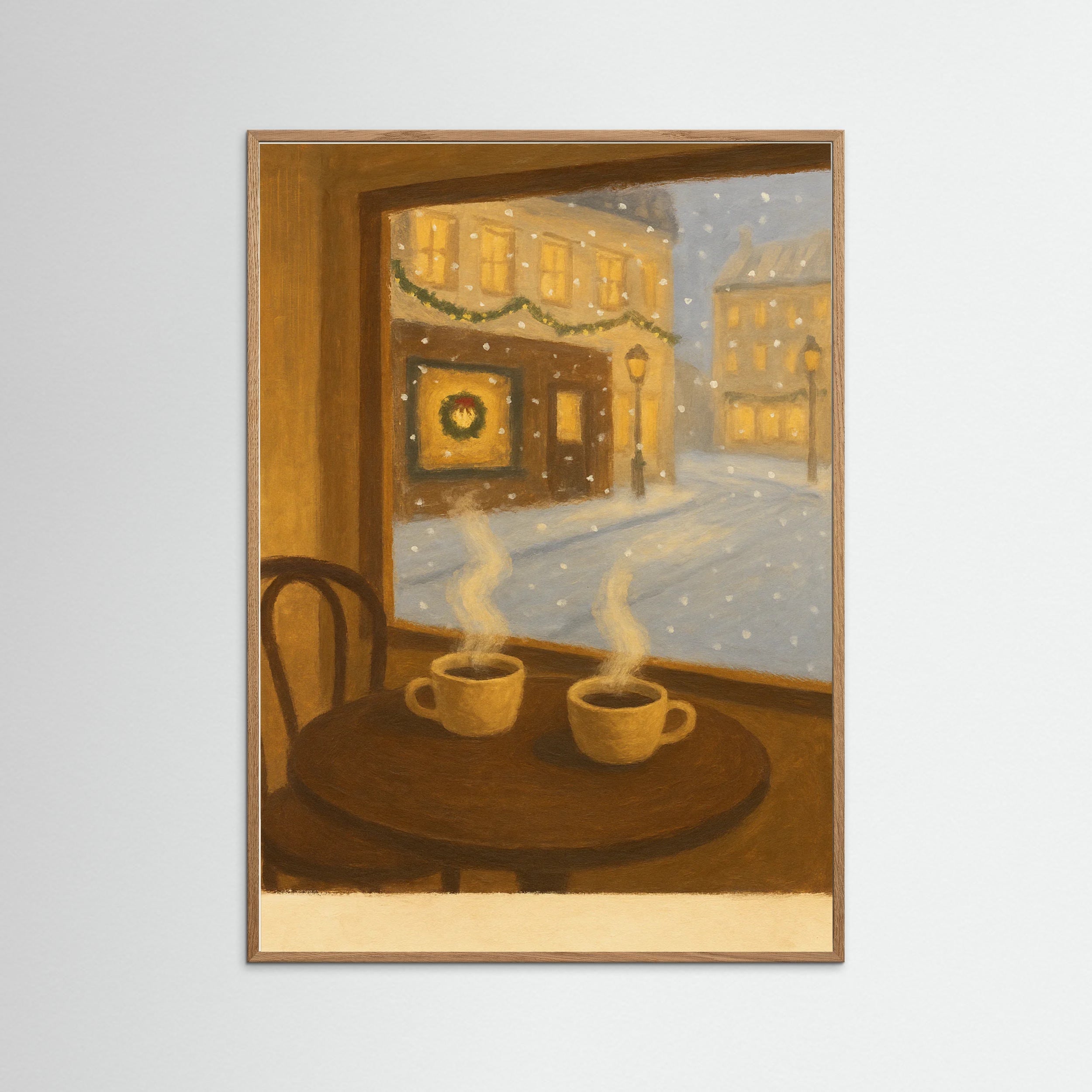 Oak Nature Snowy Window