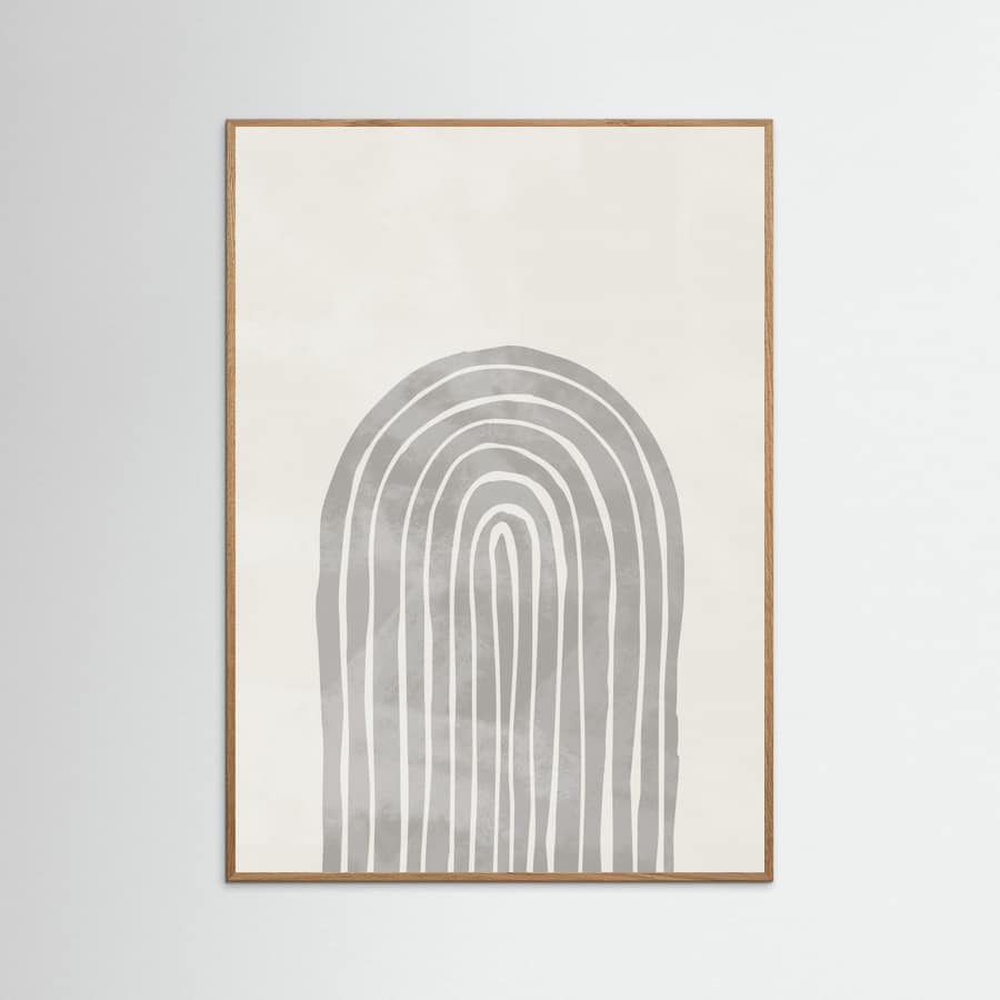 Soft Gray Rainbow Arch Poster – Poster und Kunstdruck