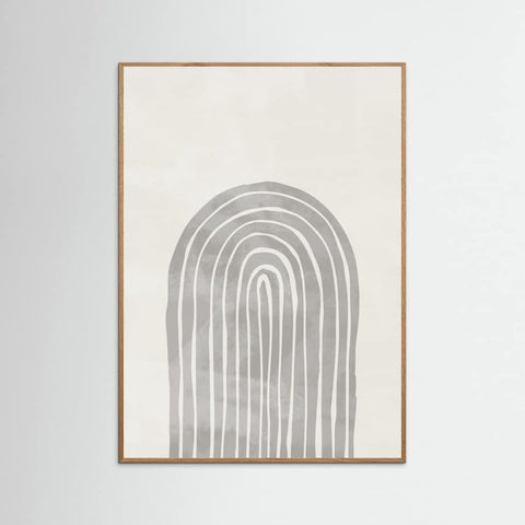 Oak Nature Soft Gray Rainbow Arch Poster