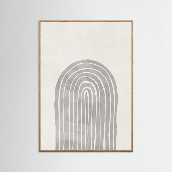 Soft Gray Rainbow Arch Poster – plakat og kunsttryk