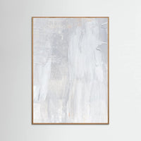 Oak Nature Soft Muted Gray Brushstrokes Poster