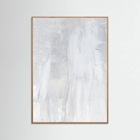 Oak Nature Soft Muted Gray Brushstrokes Poster