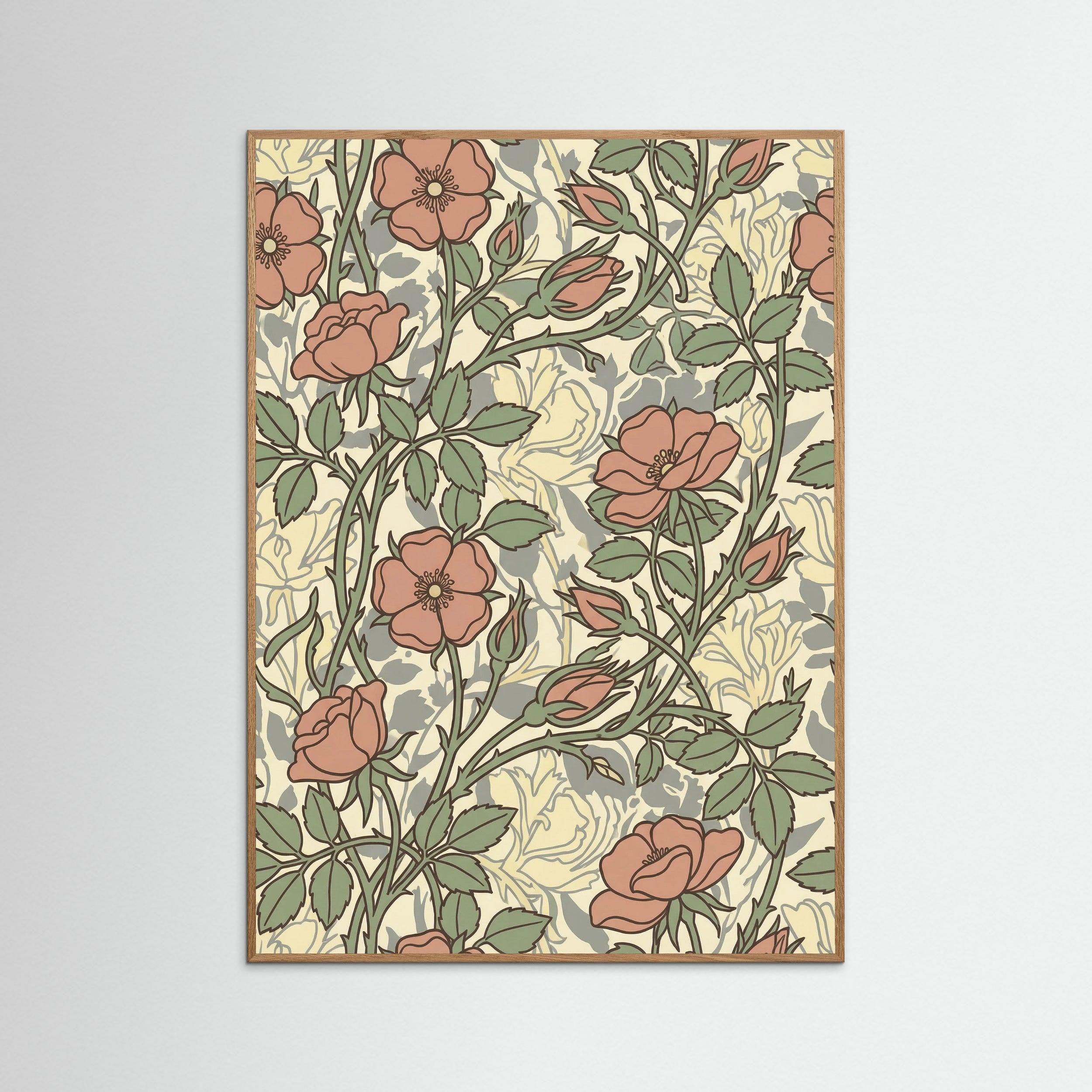 Oak Nature Soft Sunflower Pattern