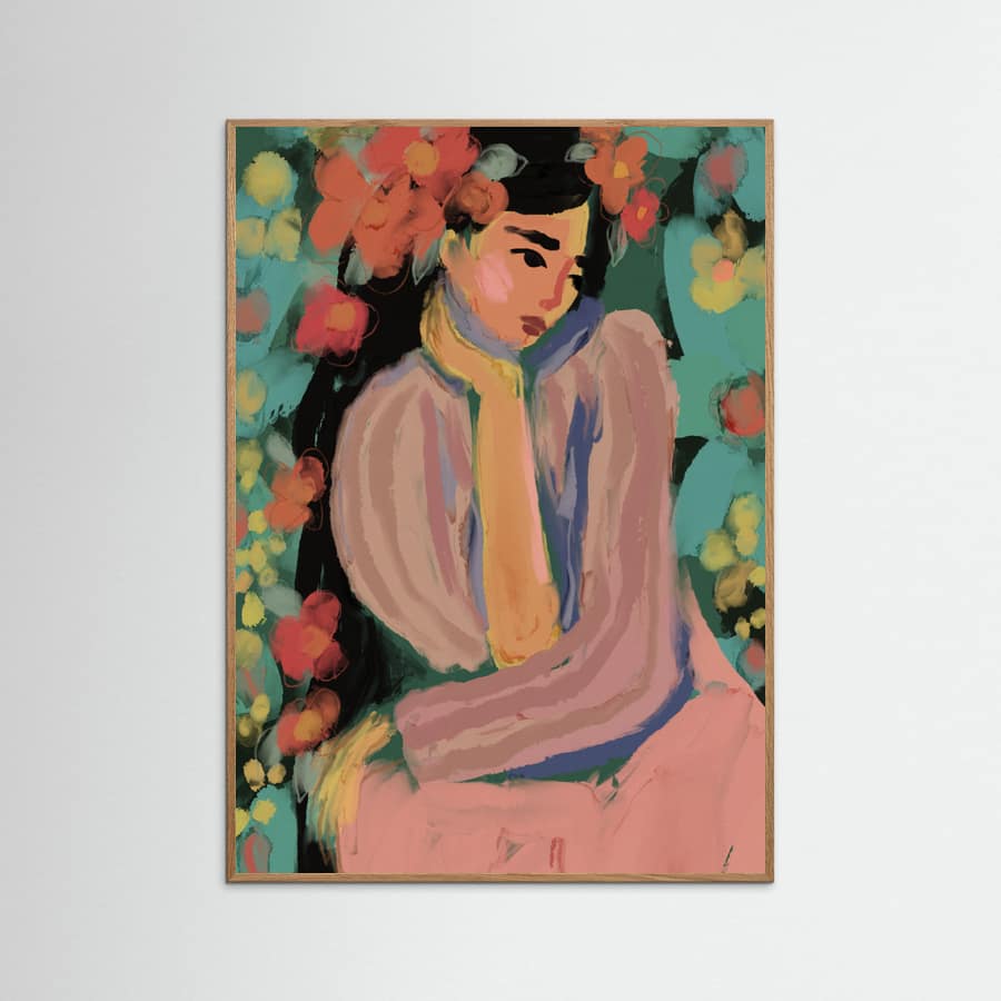 Sora in Flower Garden Poster – plakat og kunsttryk