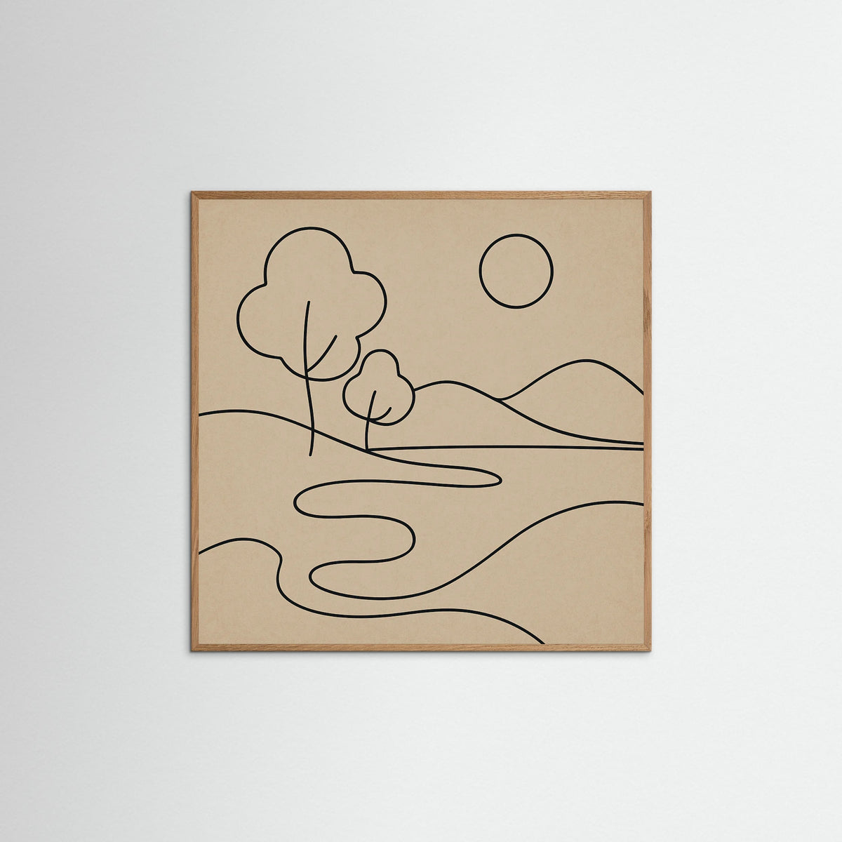 Oak Nature Square Abstract Embrace