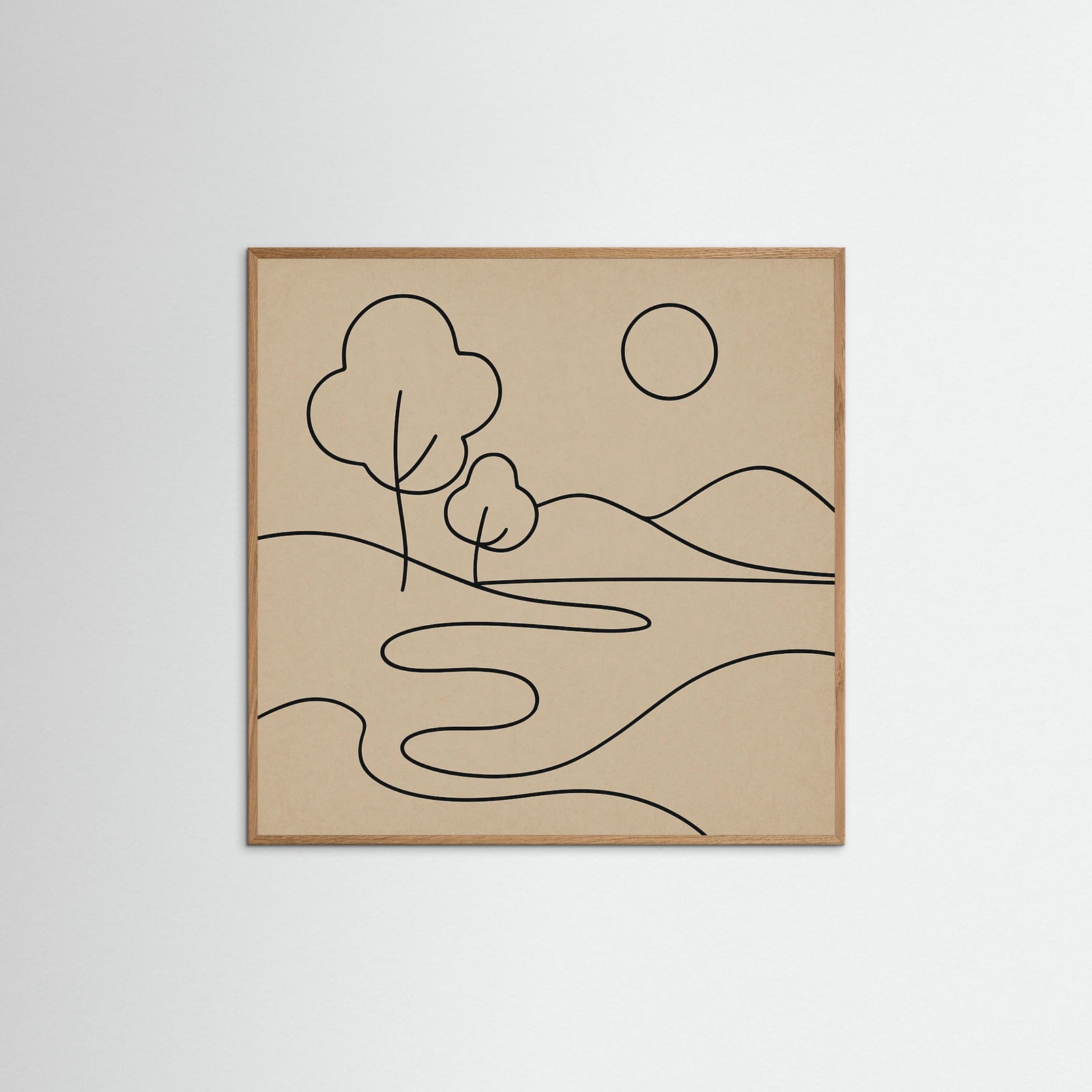 Oak Nature Square Abstract Embrace