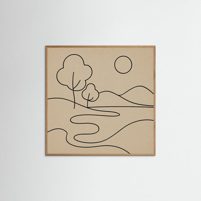 Oak Nature Square Abstract Embrace