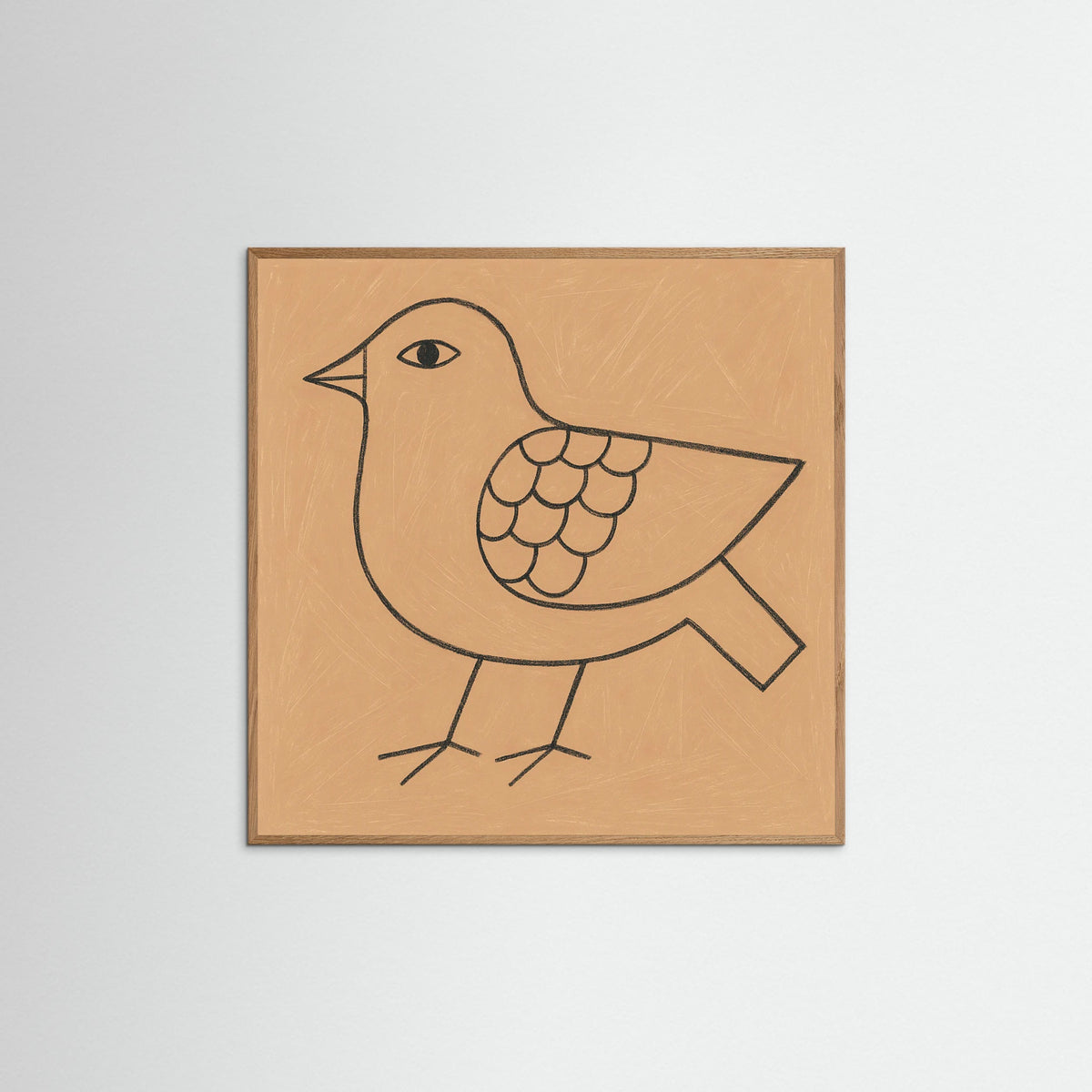 Oak Nature Square Abstract Face