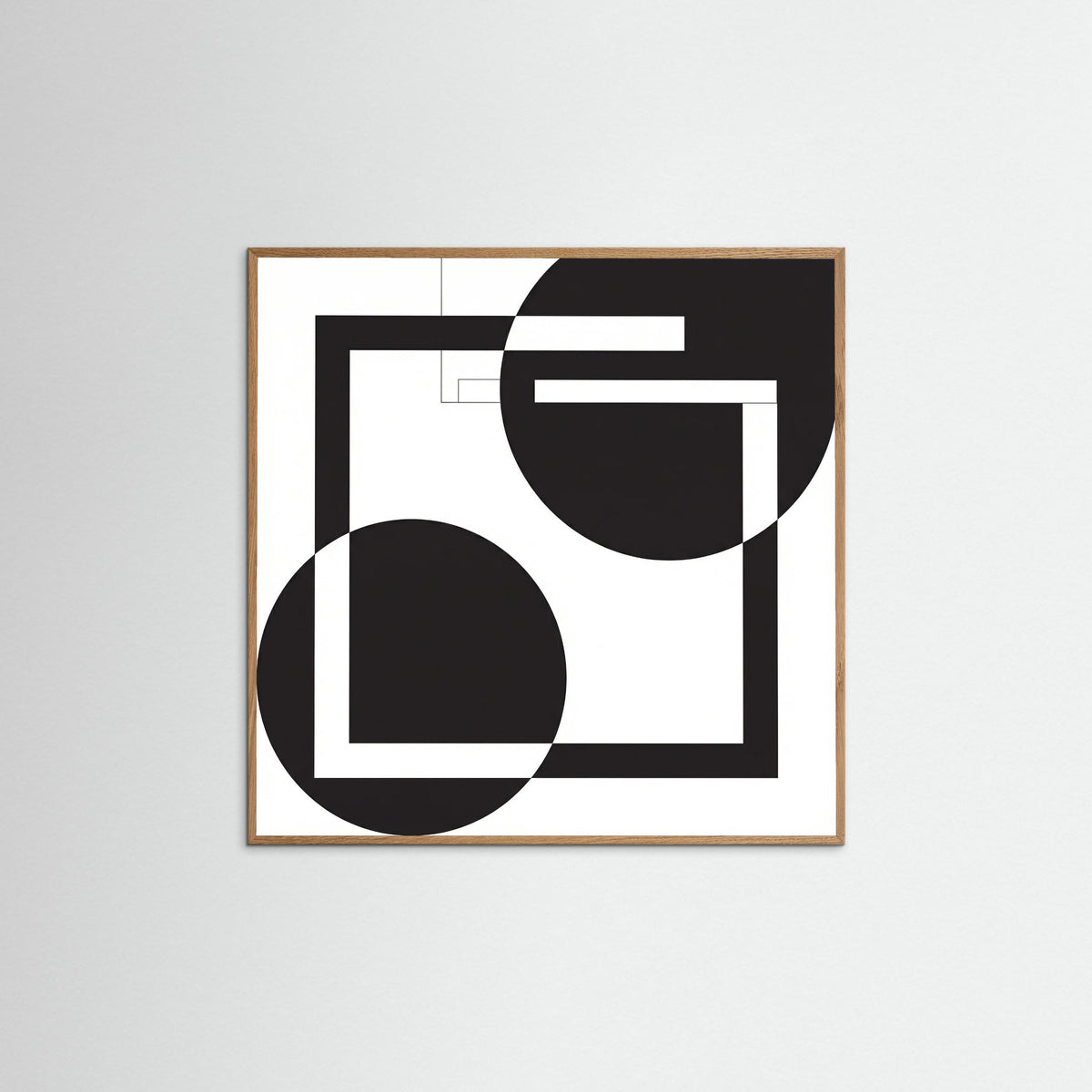 Oak Nature Square Art Print Beige