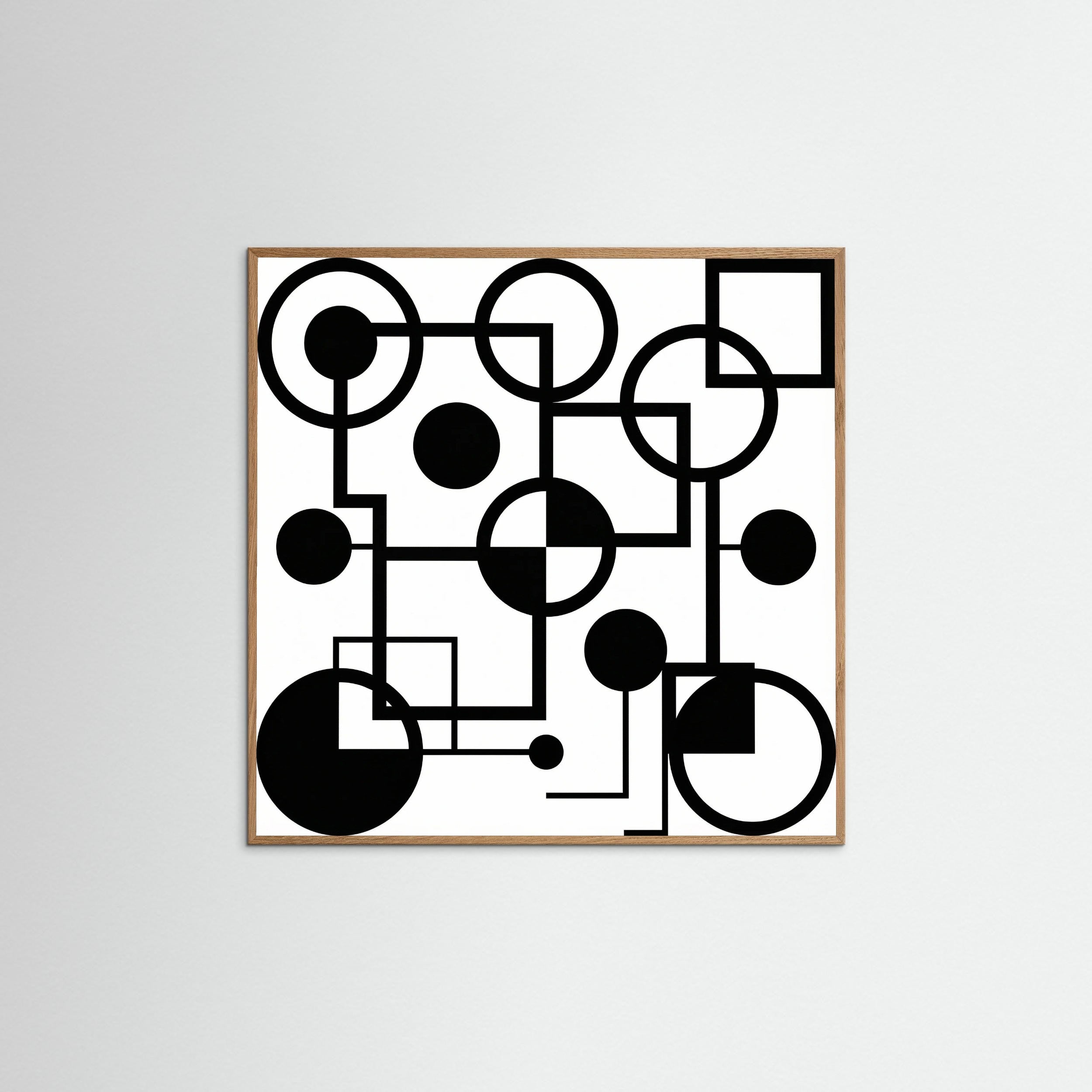 Oak Nature Square Art Print Beige