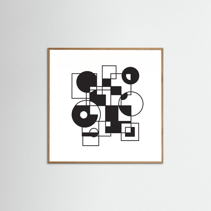 Oak Nature Square Art Print Beige