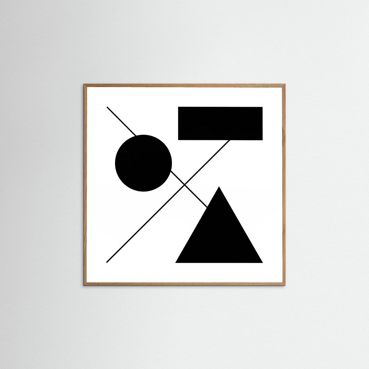 Oak Nature Square Art Print Beige