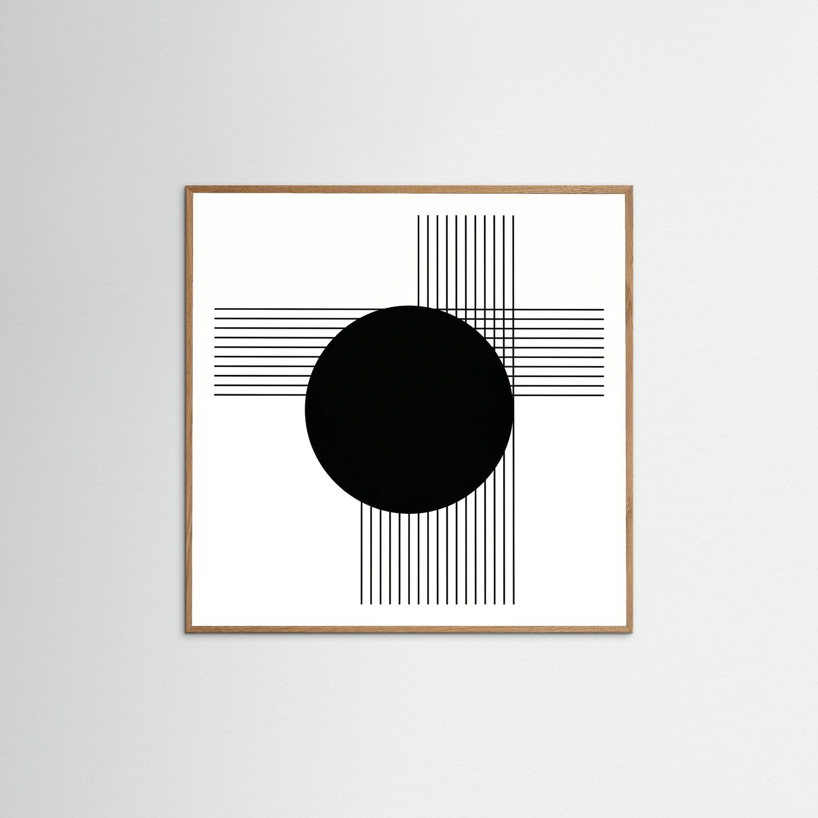 Oak Nature Square Art Print Beige