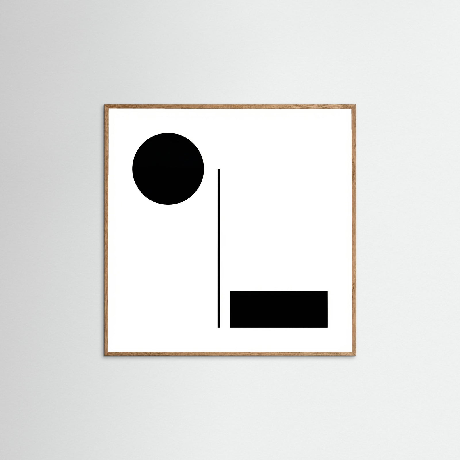 Oak Nature Square Art Print Beige