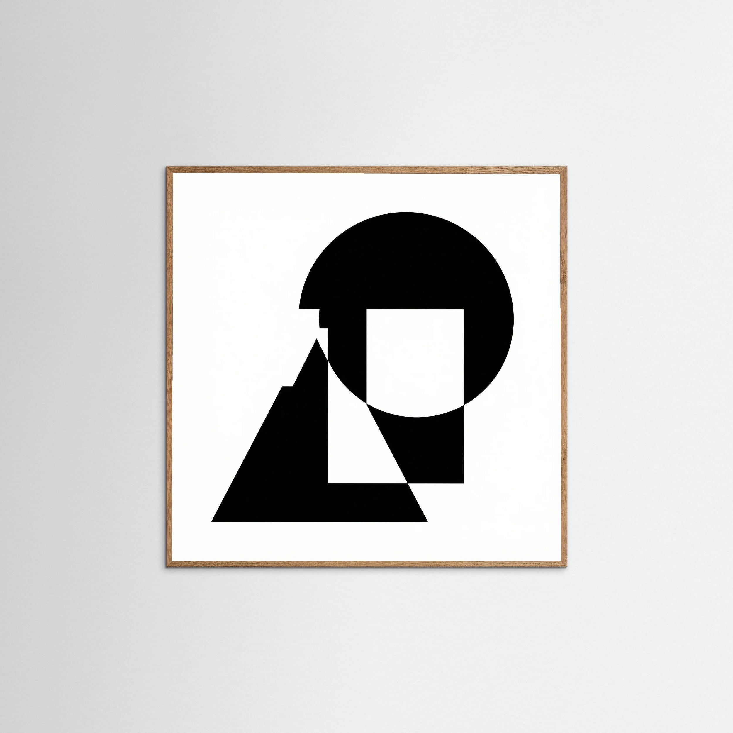 Oak Nature Square Art Print Beige