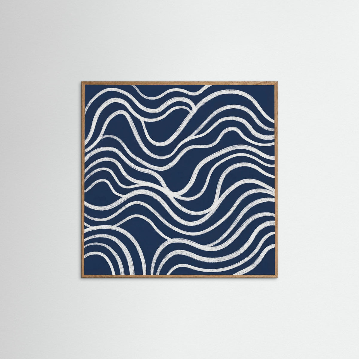 Oak Nature Square Blue Contours