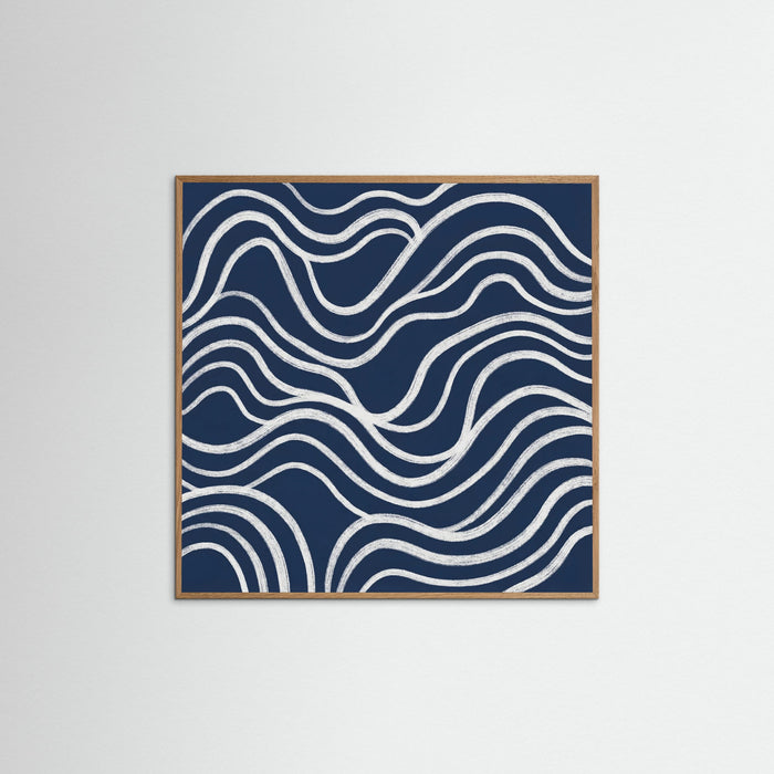 Oak Nature Square Blue Contours