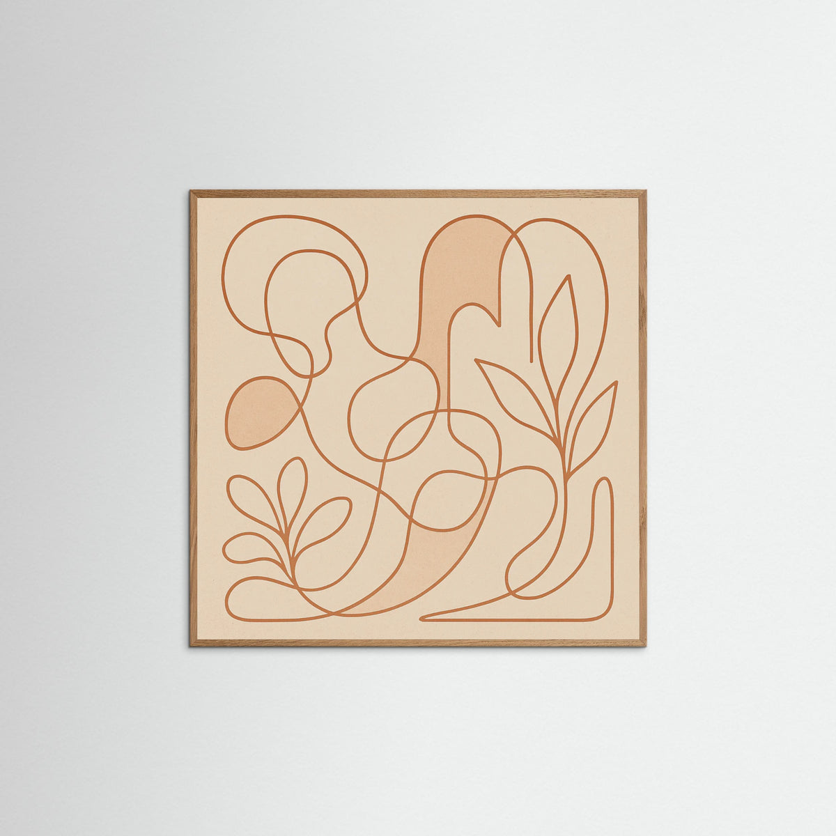 Oak Nature Square Entwined Faces