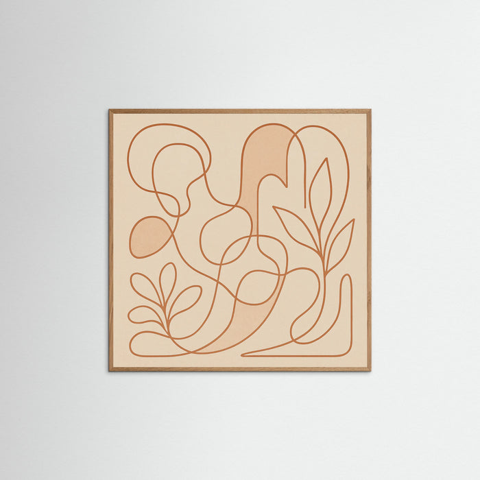 Oak Nature Square Entwined Faces