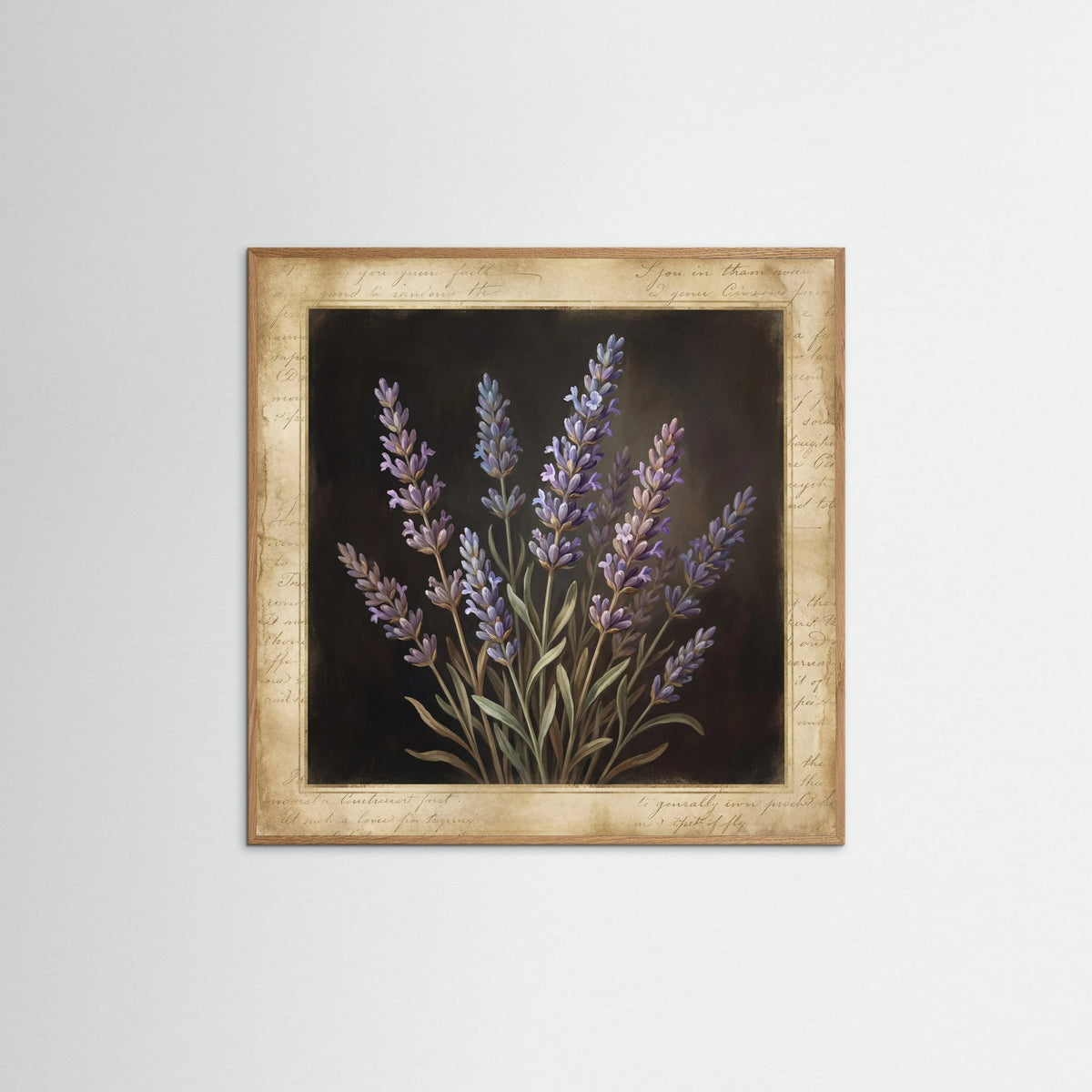 Oak Nature Square Golden Rose Script