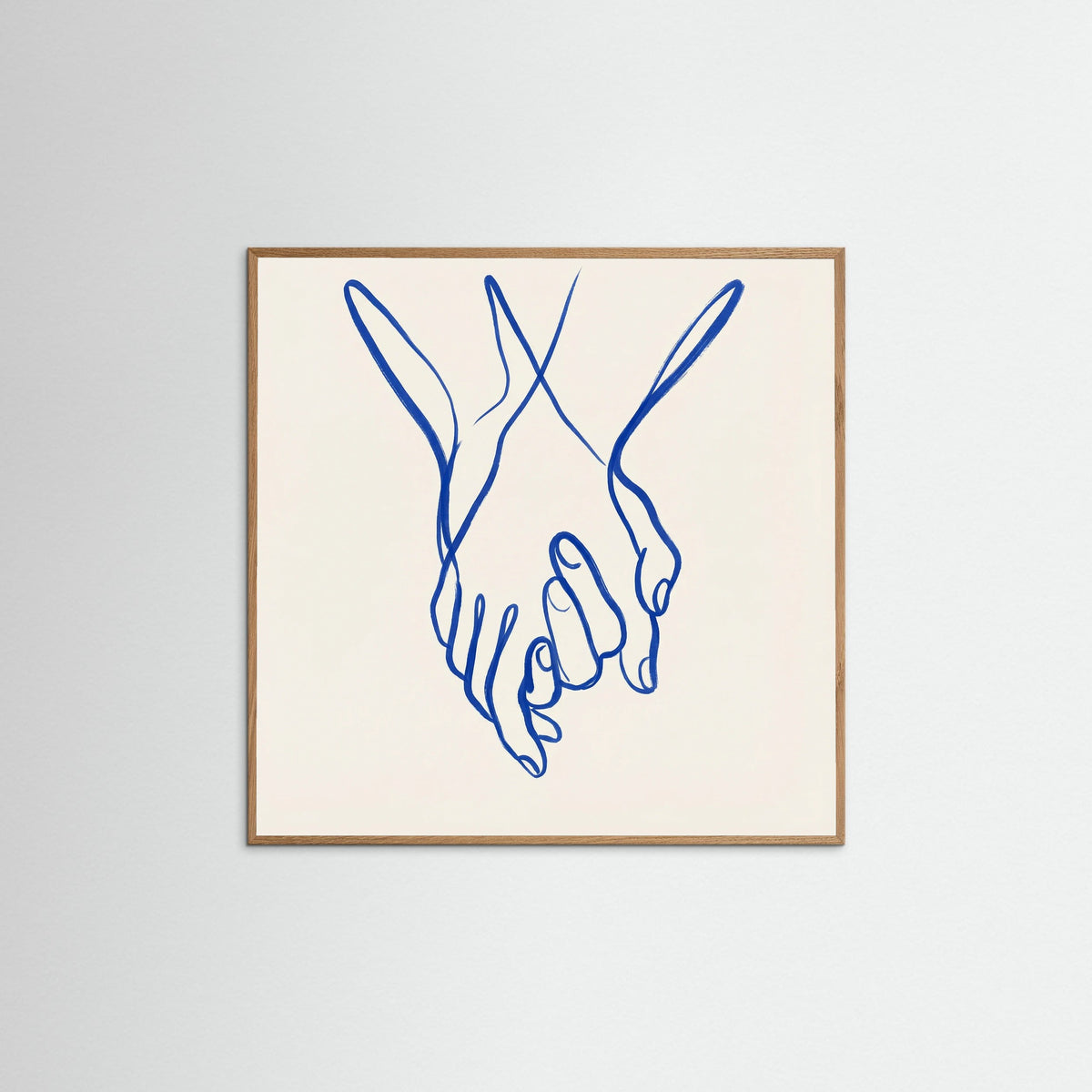 Oak Nature Square Intertwined Gaze Blue