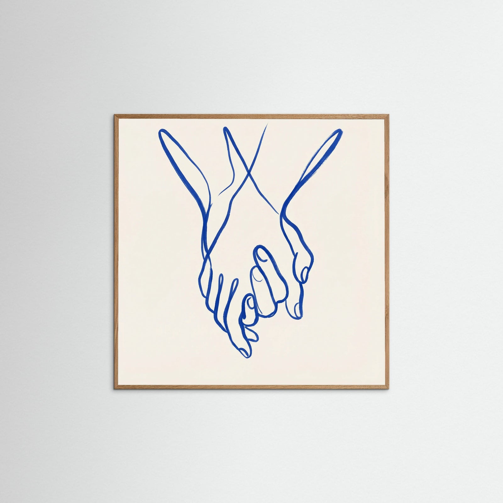 Oak Nature Square Intertwined Gaze Blue