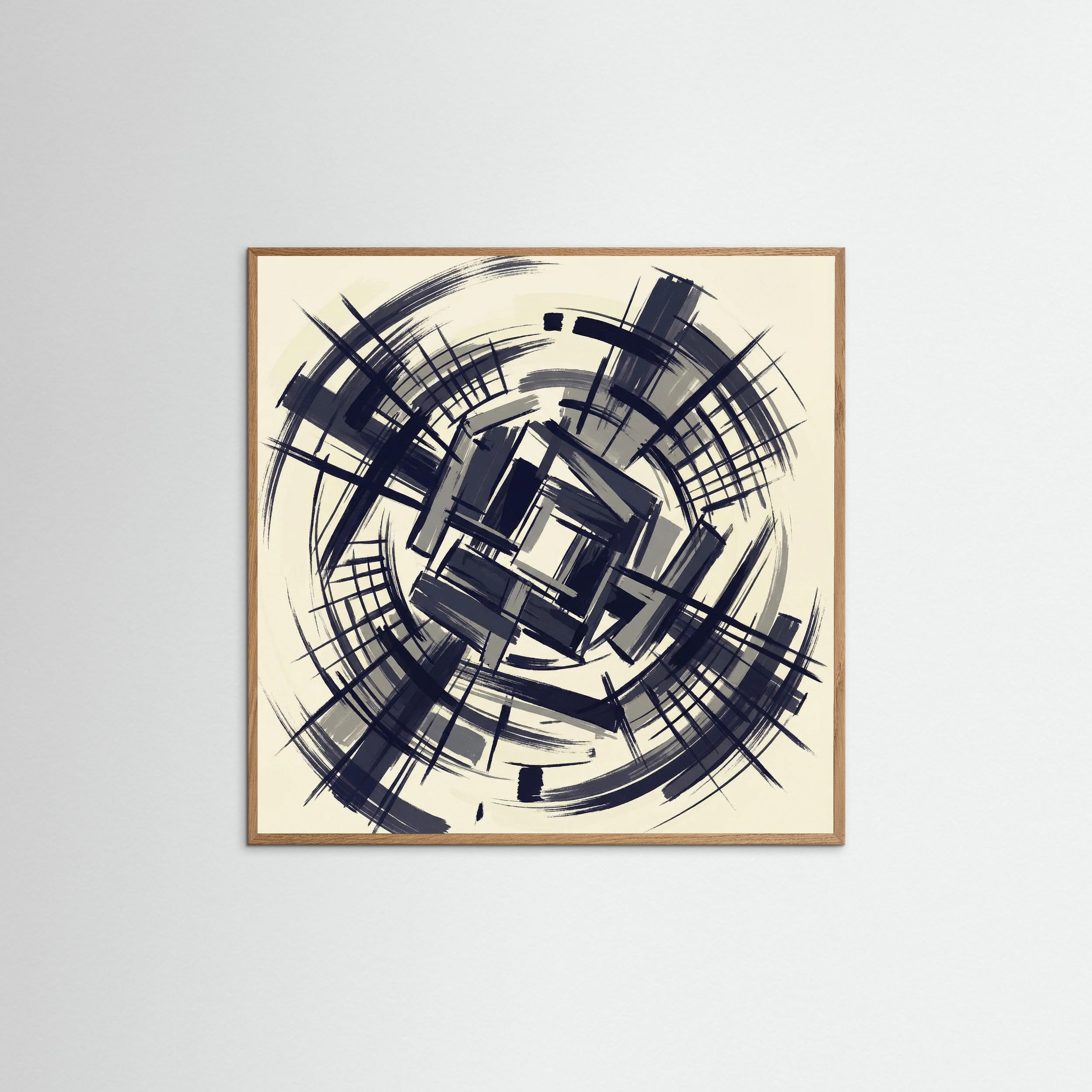 Oak Nature Square Midnight Grid