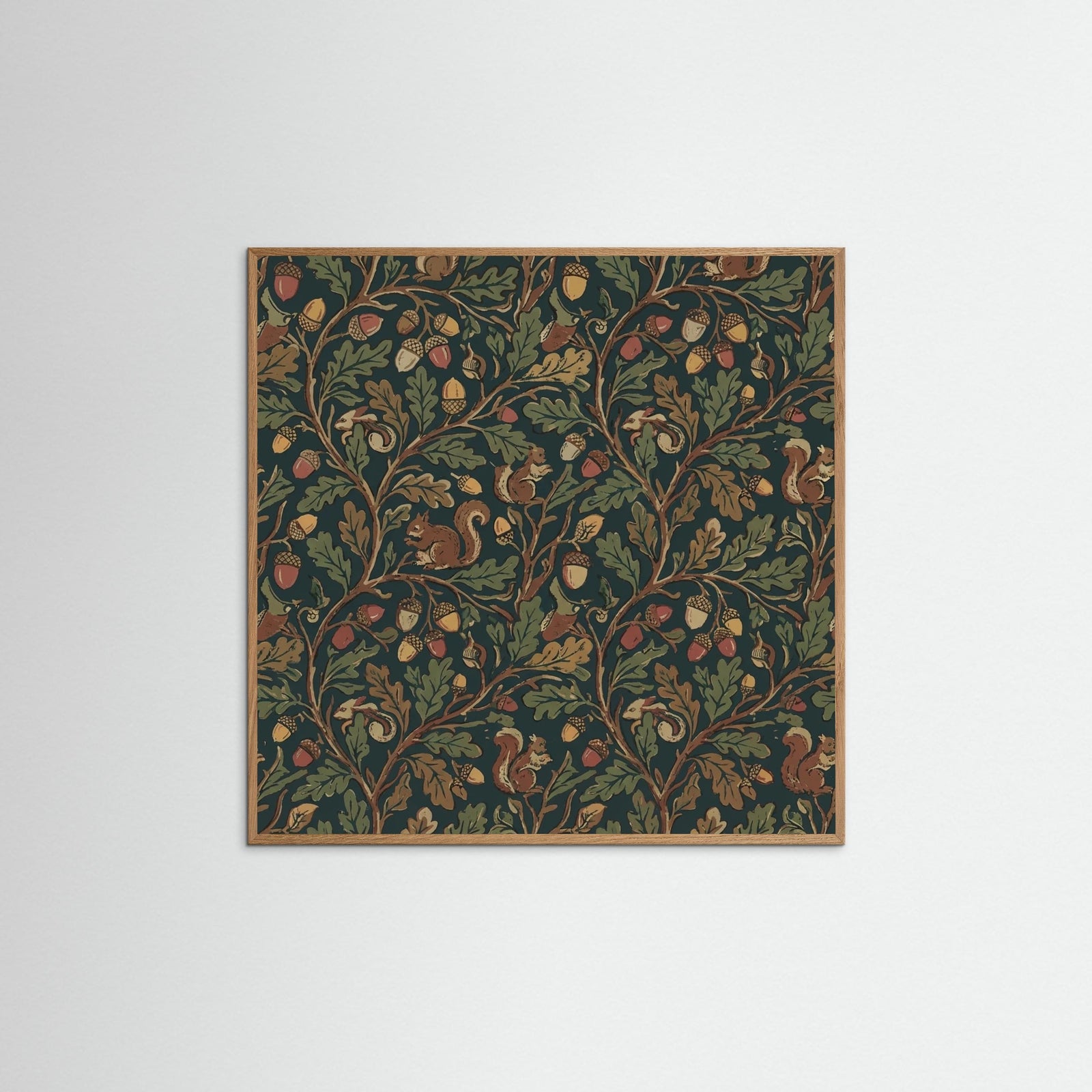 Oak Nature Square Morrisian Bloom