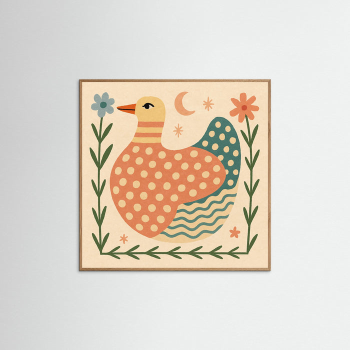 Oak Nature Square Patterned Duck