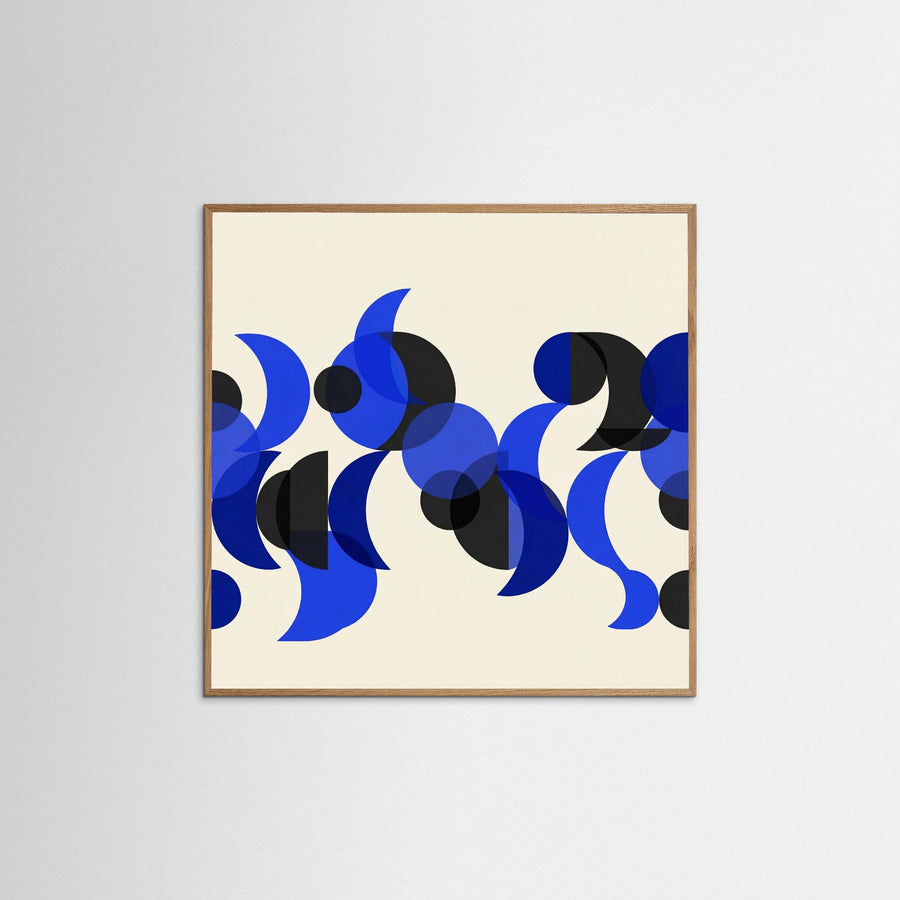 Rhythmic Blue Forms