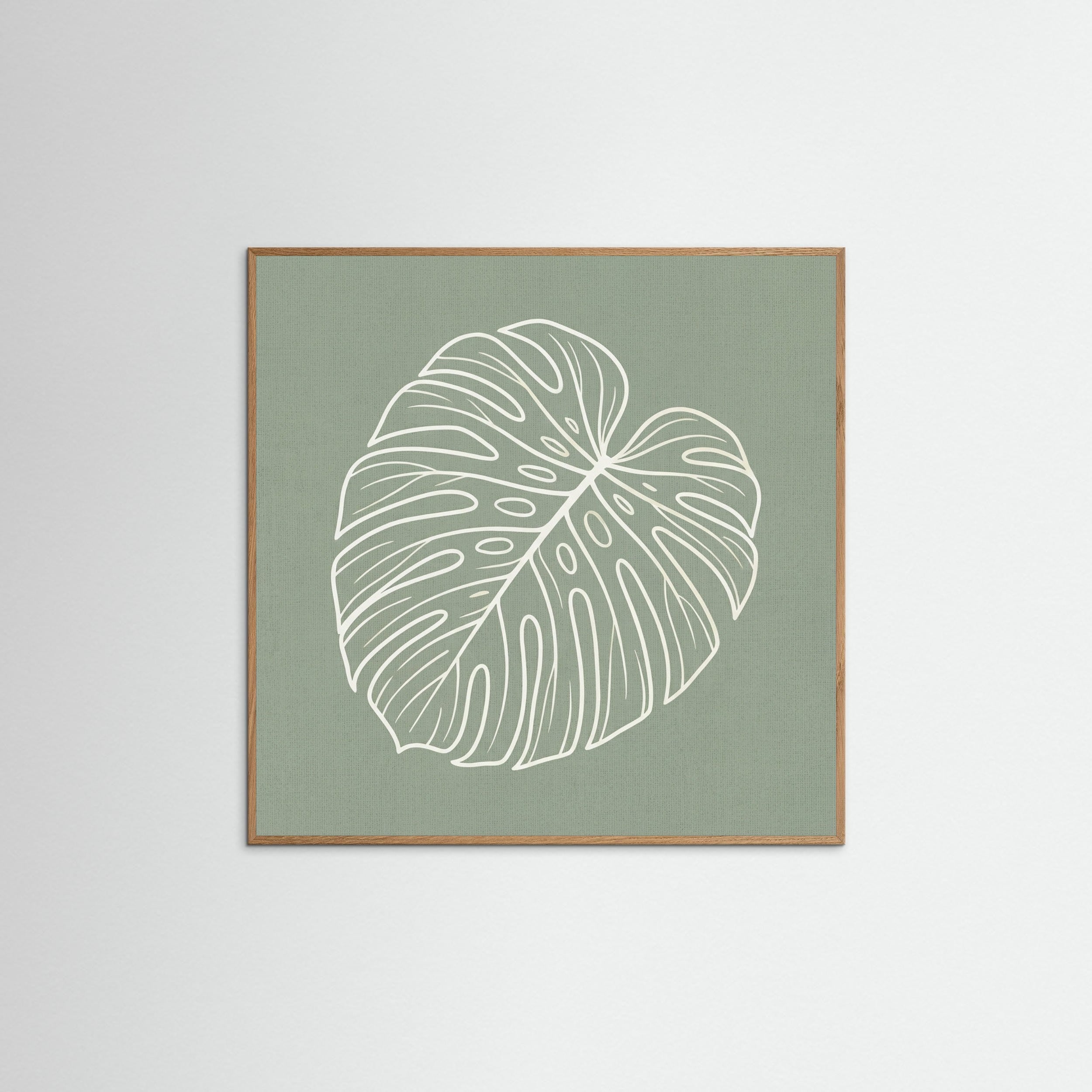 Oak Nature Square Verdant Outline